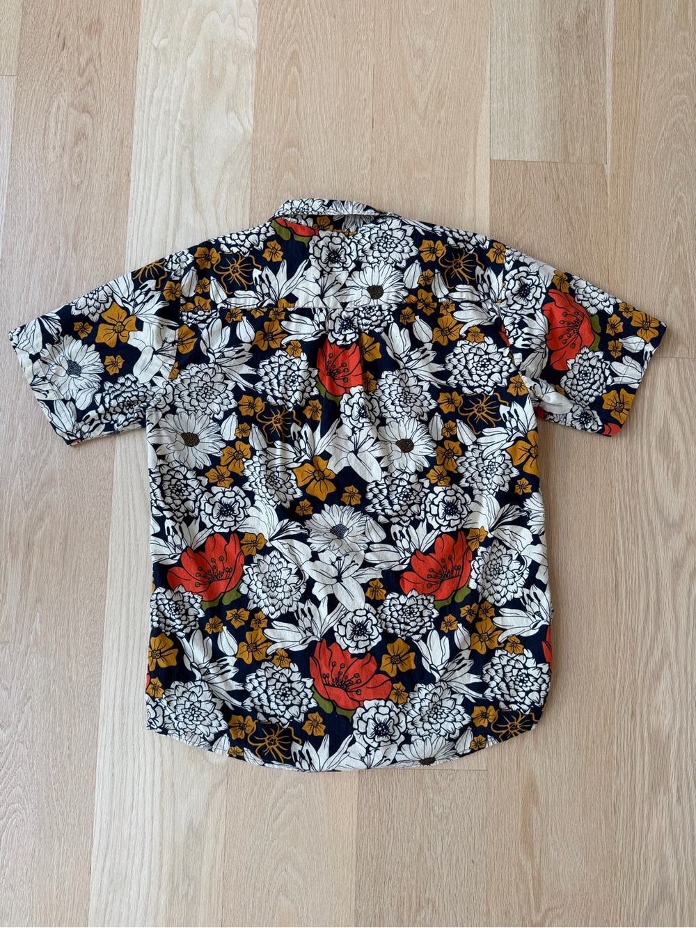 Dushyant Floral Short-Sleeve Button-Down Shirt XL - Picture 6 of 6